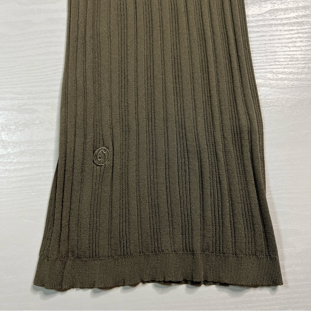 REMAIN Birger Christensen Gere Rib Knit Midi Dress Womens Small Green - Picture 4 of 11